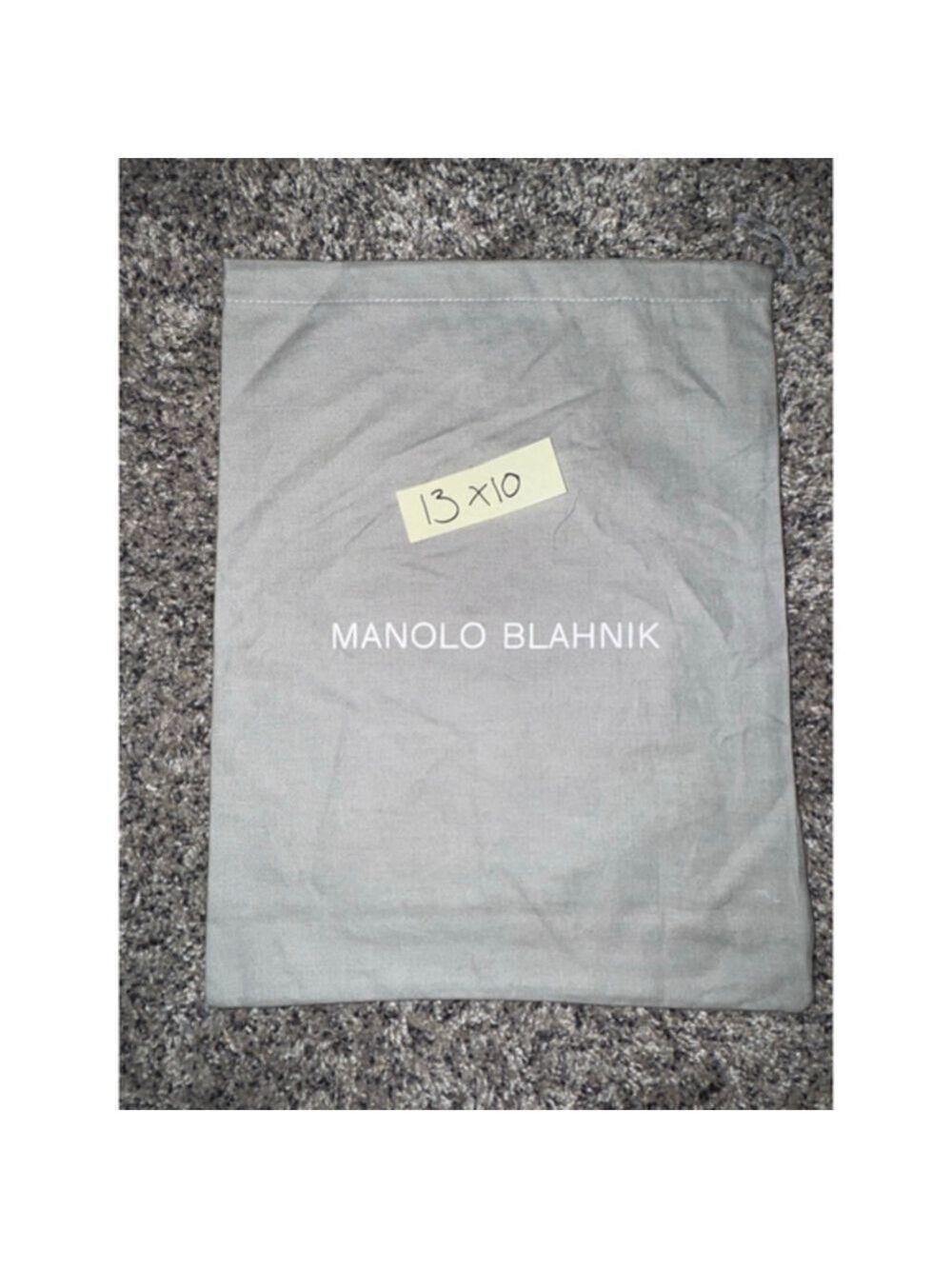 Manolo Blahnik Grey One Size Dust Bag Storage Pouch 13x10